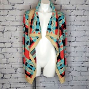 Kate Collections Aztec Open Front Sweater
